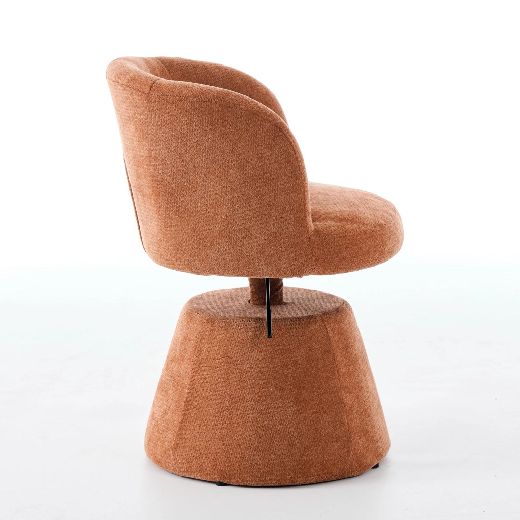 Sgabello da bar girevole a 360¡ã regolabile in altezza, sedia da pranzo rotonda moderna rivestita in ciniglia, sedia ergonomica di design per camera da