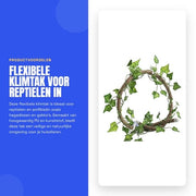 Decorazione per terrario a forma di rana - 100 cm con chiusura a molla - materiale PU/Kunststof - rotan - accessorio per rettili