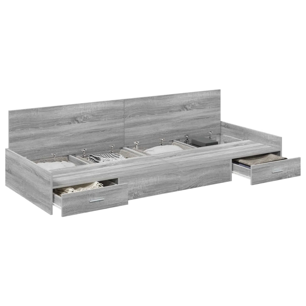 Letto singolo | Letto per adulti | Struttura del letto Grigio Sonoma 80 x 200 cm Legno multistrato