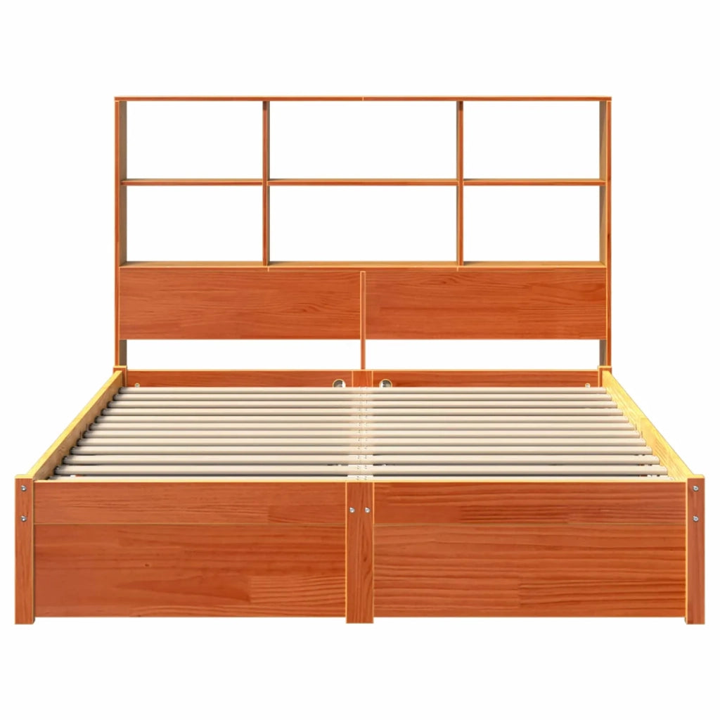 Struttura del letto con testiera contenitore Marrone Cera 3422761