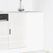 Mobiletto da cucina-Armadio da cucina "Porto" Bianco lucido in legno ingegnerizzato 147242