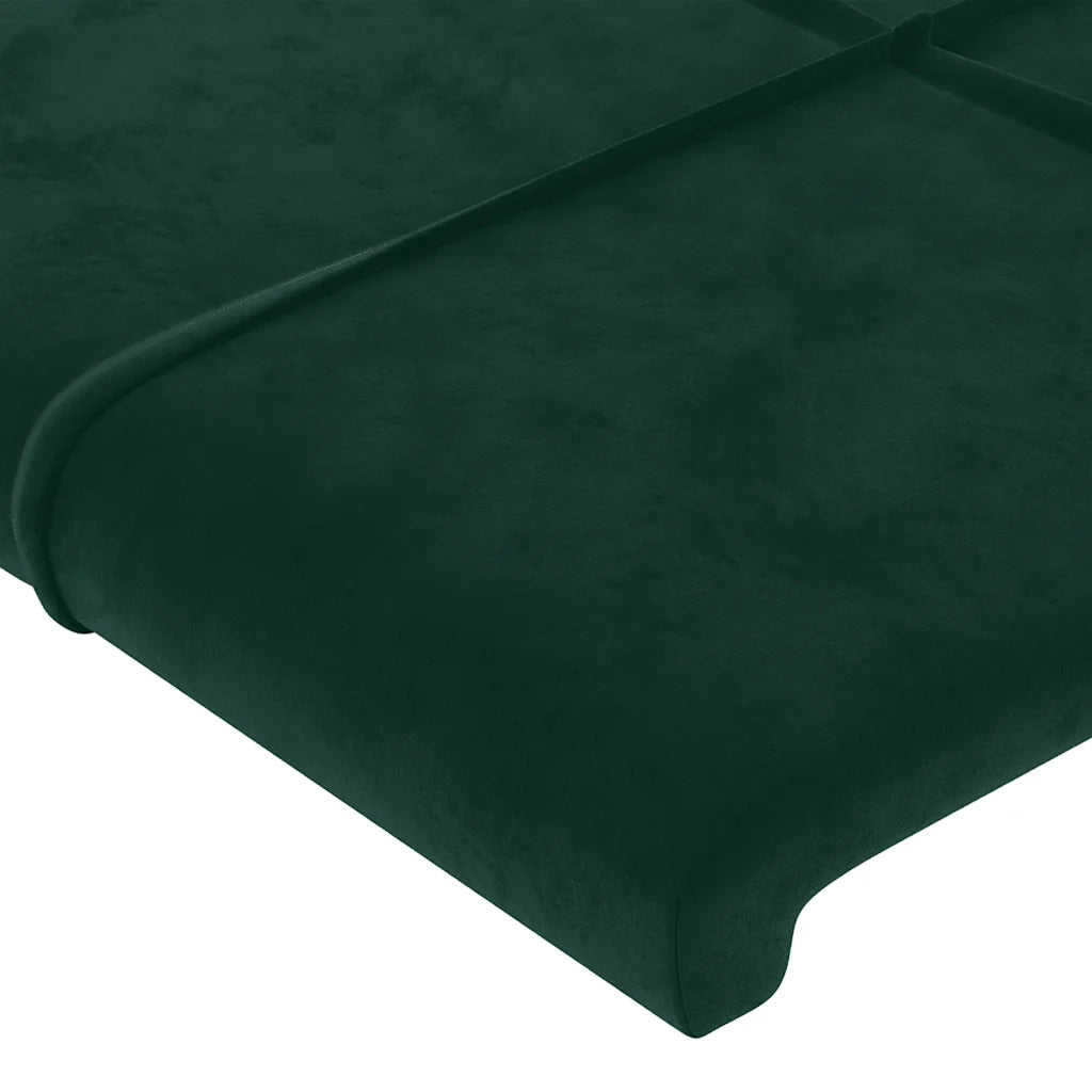 Testiera Verde Scuro 100x5x78/88 cm in Velluto 346043