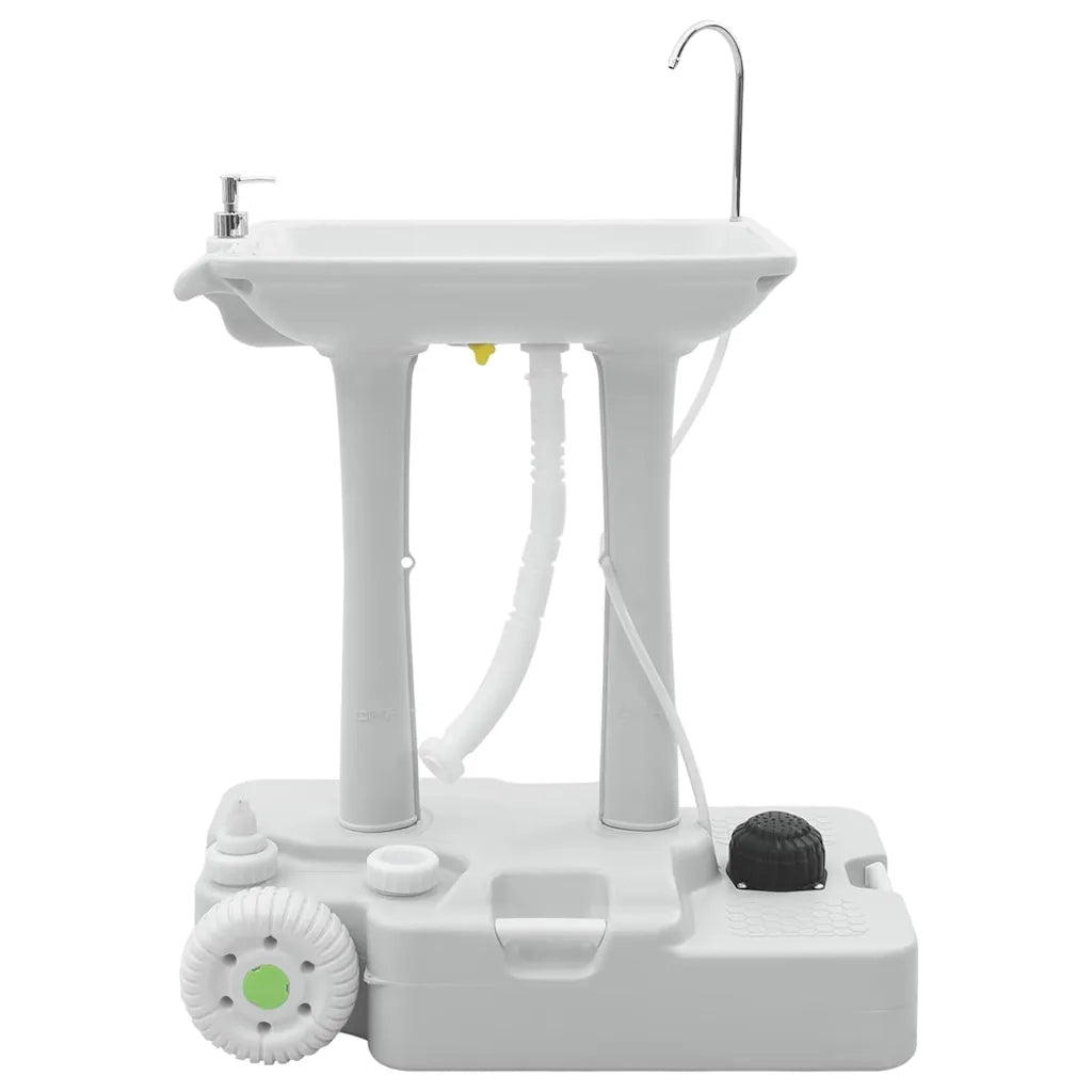 Stand per Lavaggio Mani da Campeggio con Ruote Grigio 42001432