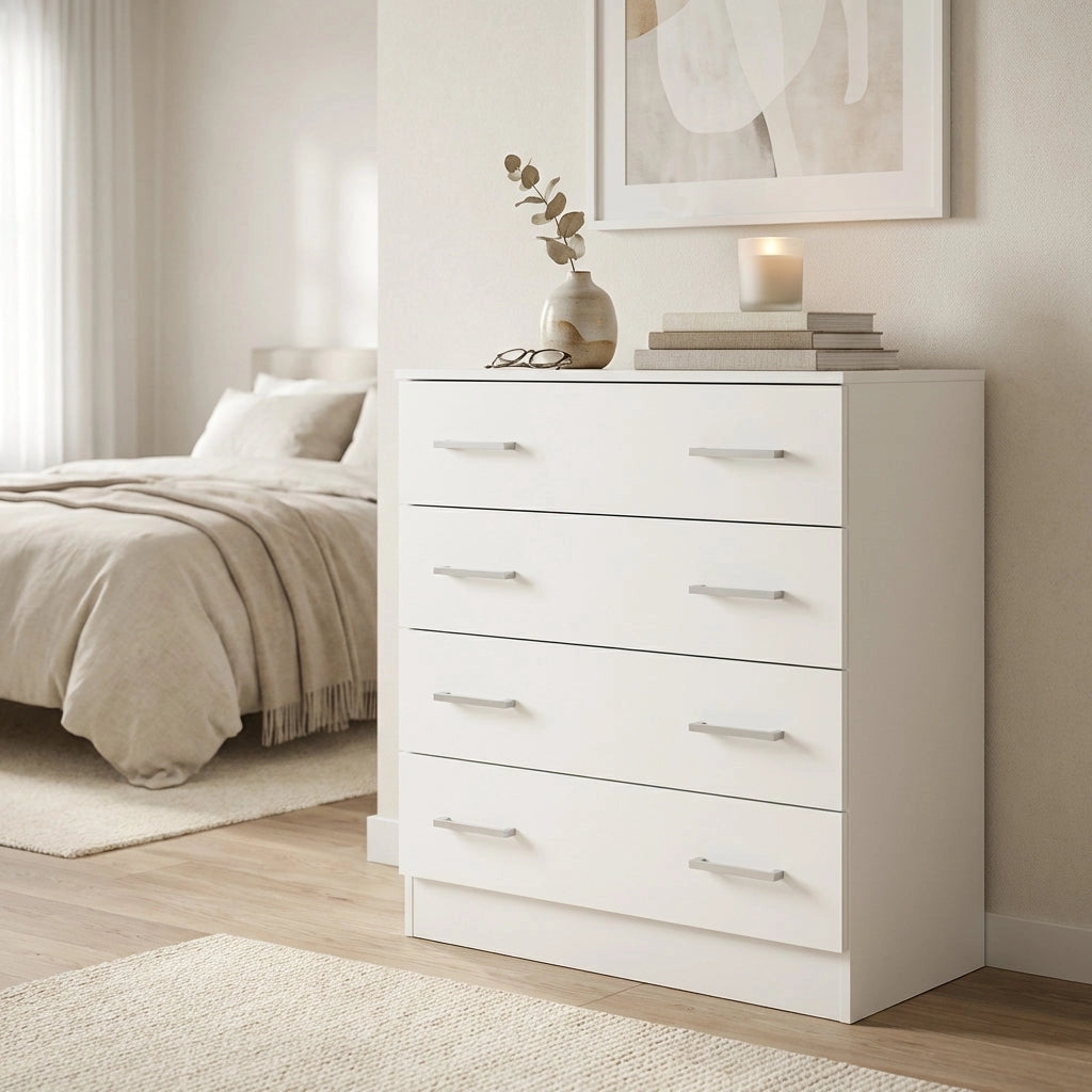 Cassettiera con 5 cassetti in Legno Composito cm 80x45x111 - VANCE