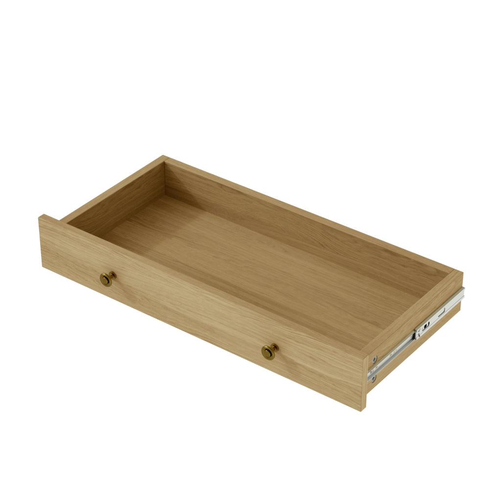 Vetrina ad Arco con 1 Cassetto e Ripiani per Soggiorno in MDF 75×35×170.5 cm Naturale