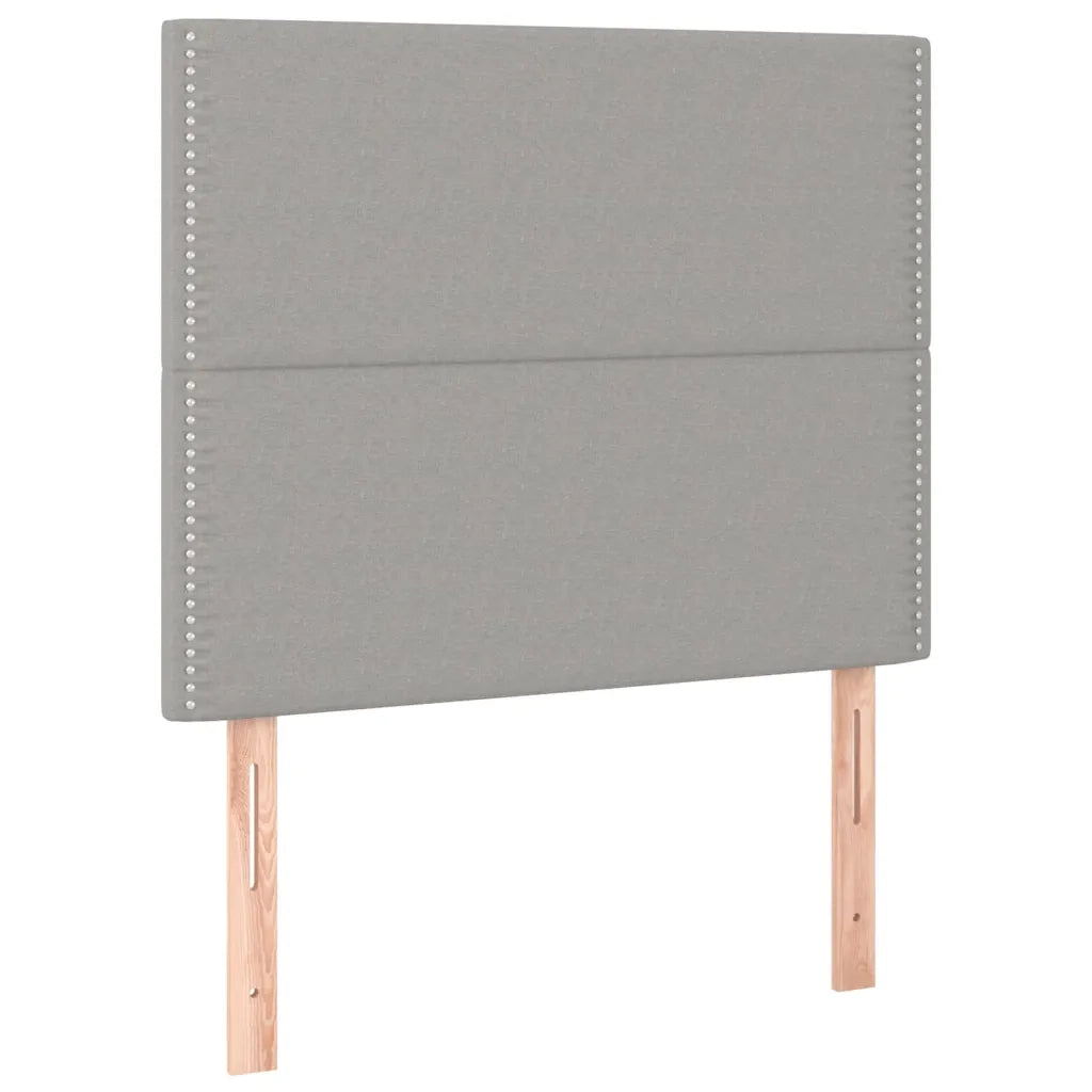 Giroletto a Molle con Materasso Grigio Chiaro100x200 cm Tessuto 3131889