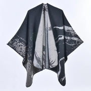 Sciarpa/mantello da donna in cashmere, elegante, spesso e caldo.