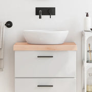 Piano Bagno 60x40x(2-6) cm in Legno Massello Non Trattato 3156010