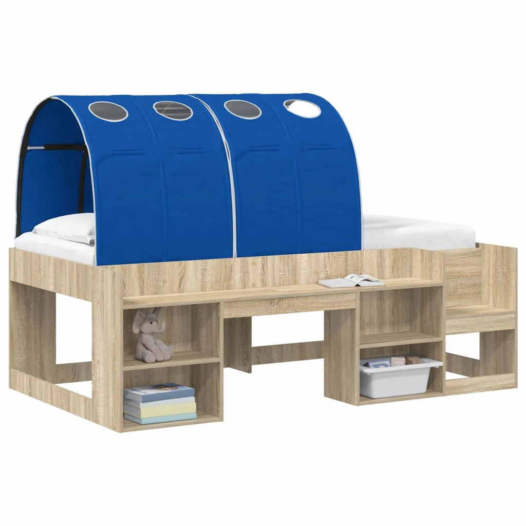 Tunnel per Letto 2 pcs Blu 211 x 67.5 x 2 cm Poliestere 893710