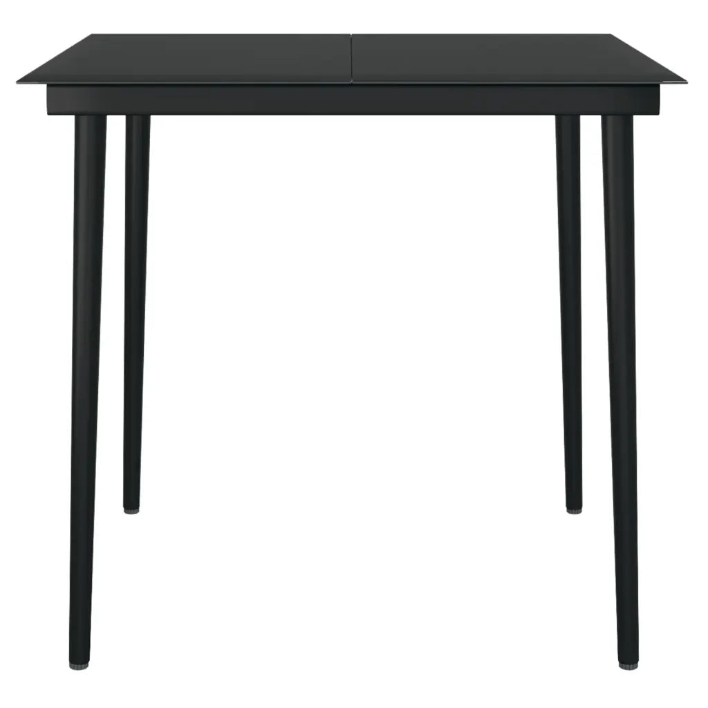 Set da Pranzo da Giardino 5 pz con Cuscini Nero 3099444