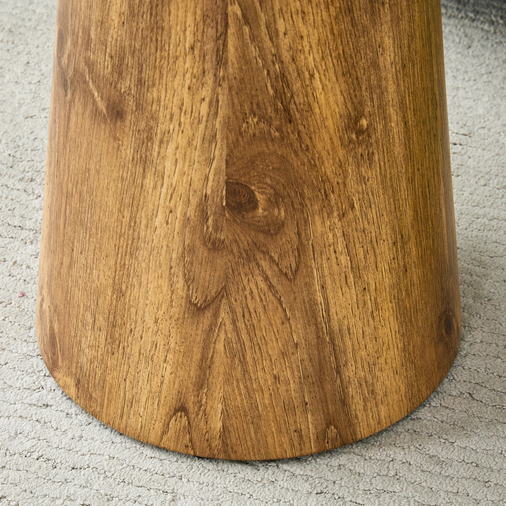 Tavolino rotondo effetto legno in MDF, Ø 50 cm, H 48 cm, portata fino a 120 kg