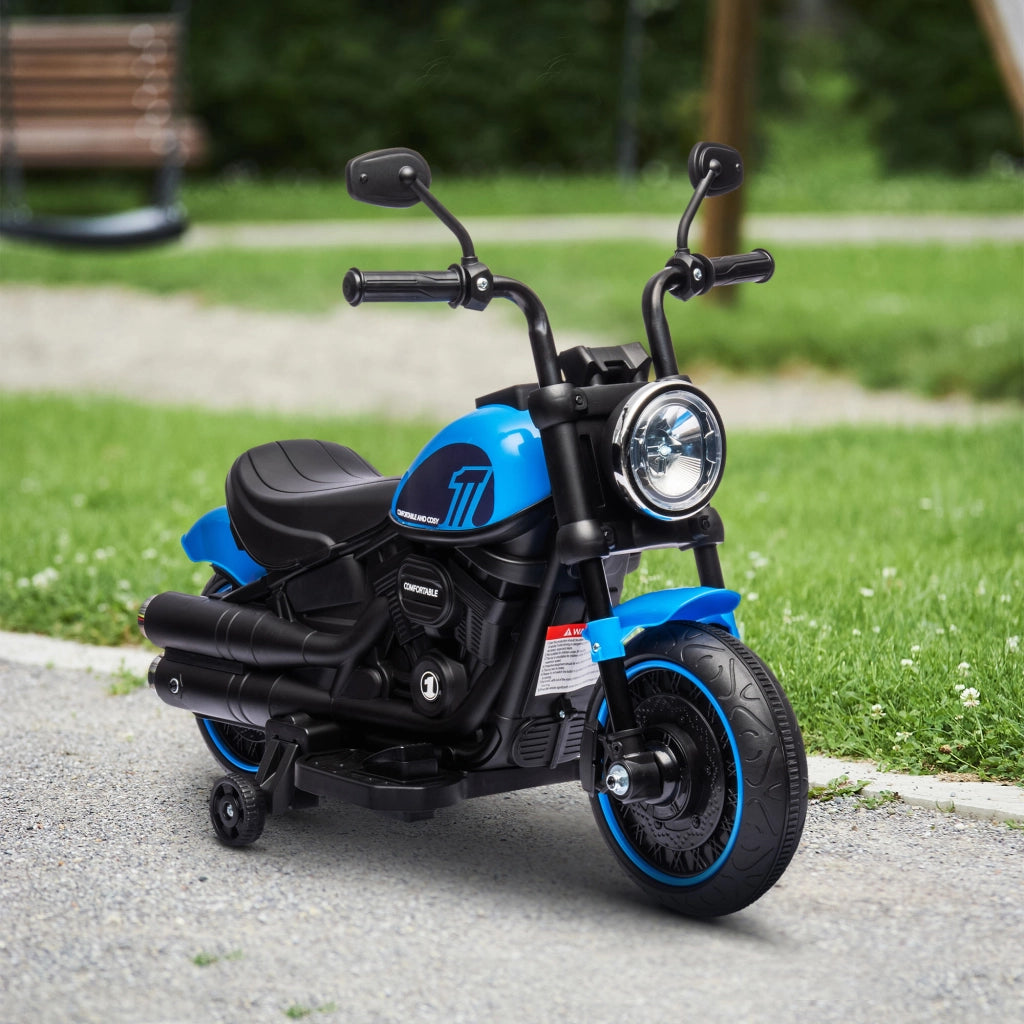 Moto Elettrica Bambini 2 Ruote ¨C Zephmum ¨C Blu LED