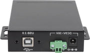 Adattatore RS232 a 2 porte seriale USB con design industriale versatile da parete, doppio buffer, connettore metallico e funzionamento plug-and-play per applicazioni di posizionamento.