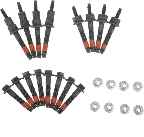 Kit di accoppiamento per scarico - Set di 24 viti a stella/morsetto - Materiale resistente alla corrosione - Per Dodge/Ram 1500/Jeep Grand Cherokee - Realizzato in metallo resistentente alla corrosione - Montaggio della scarico