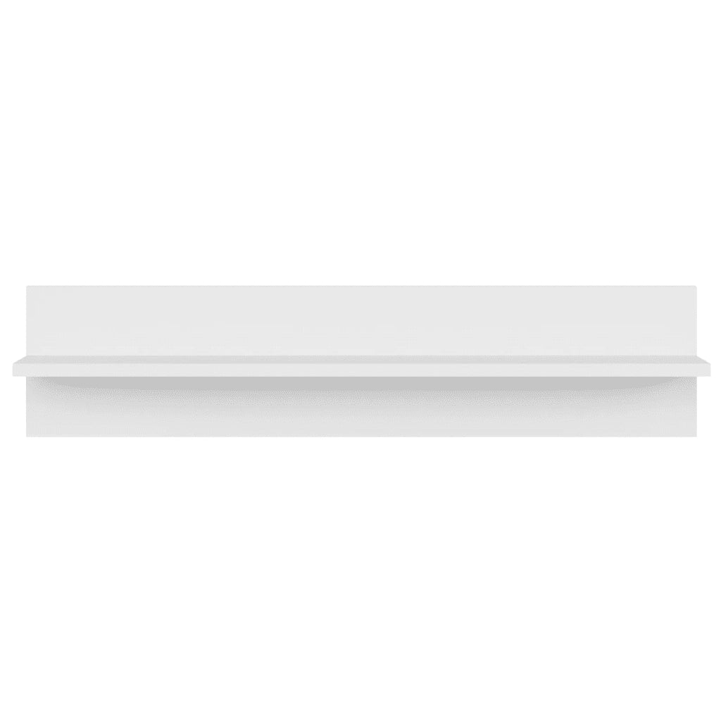Mensole a Muro 2 pz Bianche 80x11,5x18 cm in Legno Multistrato 807333