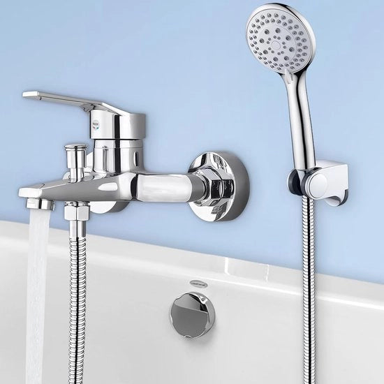 Rubinetto con doccia a mano - Cromo - Ottone - 1 pezzo