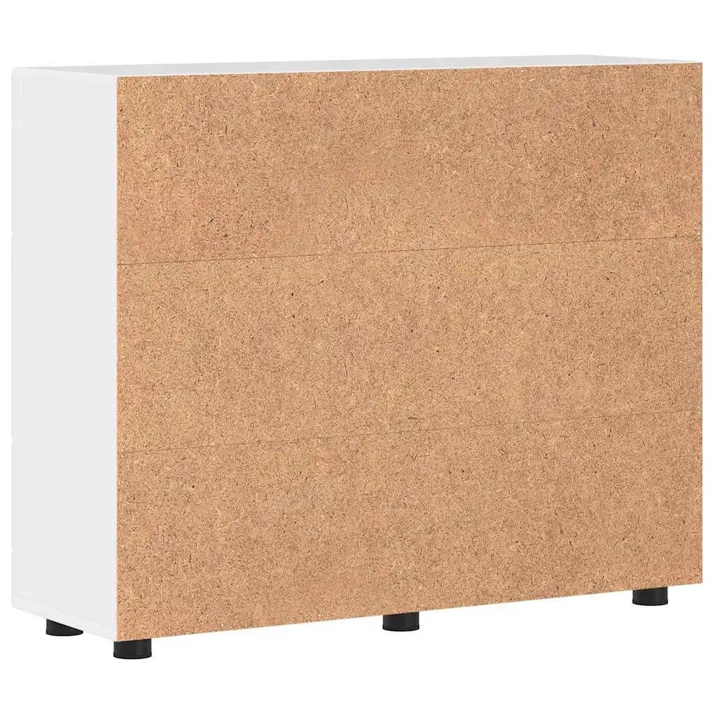 Credenza-Buffet-Armadio da cucina Bianco lucido 55,5 x 29 x 100 cm Legno multistrato