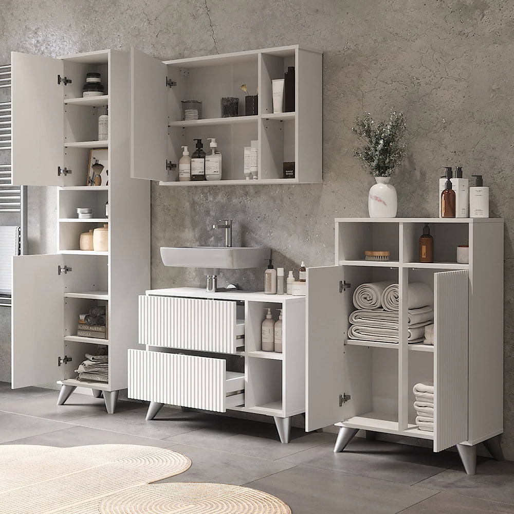 Vicco Set di mobili da bagno Bianco Set 4