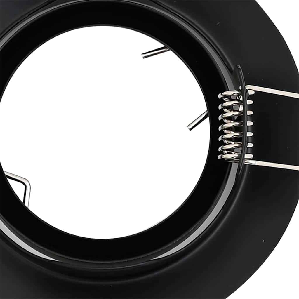 Set di 12 faretti da incasso orientabili dal design contemporaneo 9 x 9 x 2,5 cm metallo nero 02_0058269