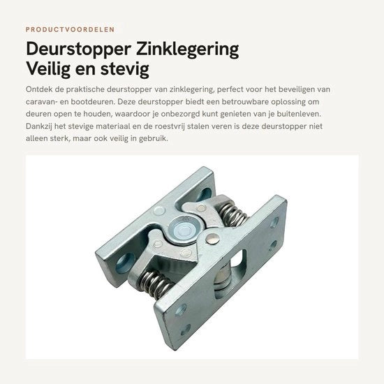Stopperatura per porte esterne - Ferro di arresto per porte - Piastra di sostegno per porte - Sostegno per porte esterne - Sostegno per porte di caravan - Viti in acciaio inox - Supporto per porte