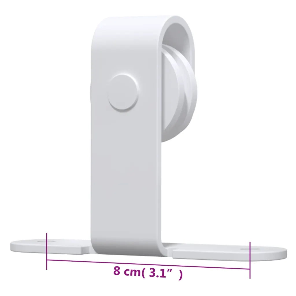 Kit Mini Anta Scorrevole in Acciaio al Carbonio Bianco 183 cm CFW3658172