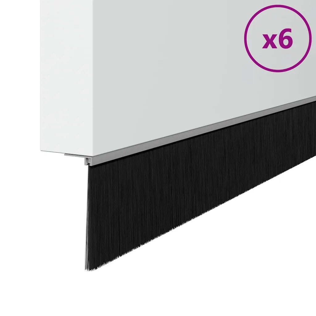 Spazzole per porte a vite 6 pz Argento 100 cm CFW5601782