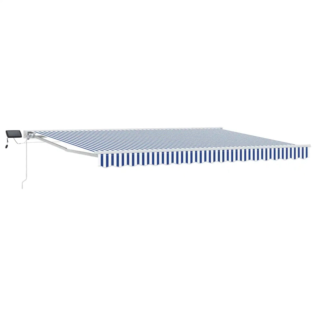 Cornice per Tenda Manuale con LED Blu e Bianco 4,5 × 3 m 3420648