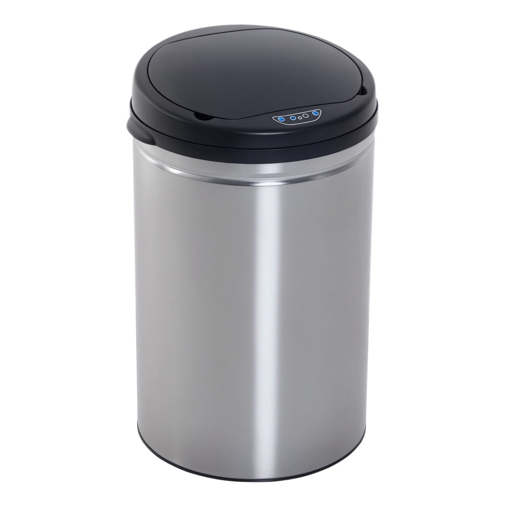 Cestino per rifiuti automatico 30L ¨C Minimal ¨C Nero+Argento