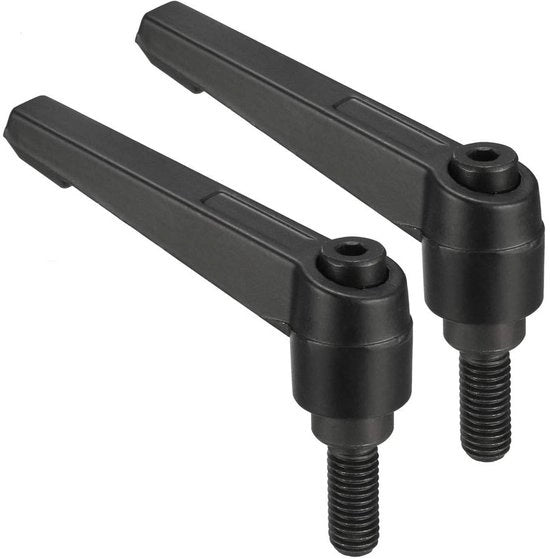 Flesselli 2 pezzi - Adattabile - Chiave inglese con pulsante a compressione - Lega di alluminio - M8 x 20 mm - Per macchine e apparecchiature - Viti a maniglia