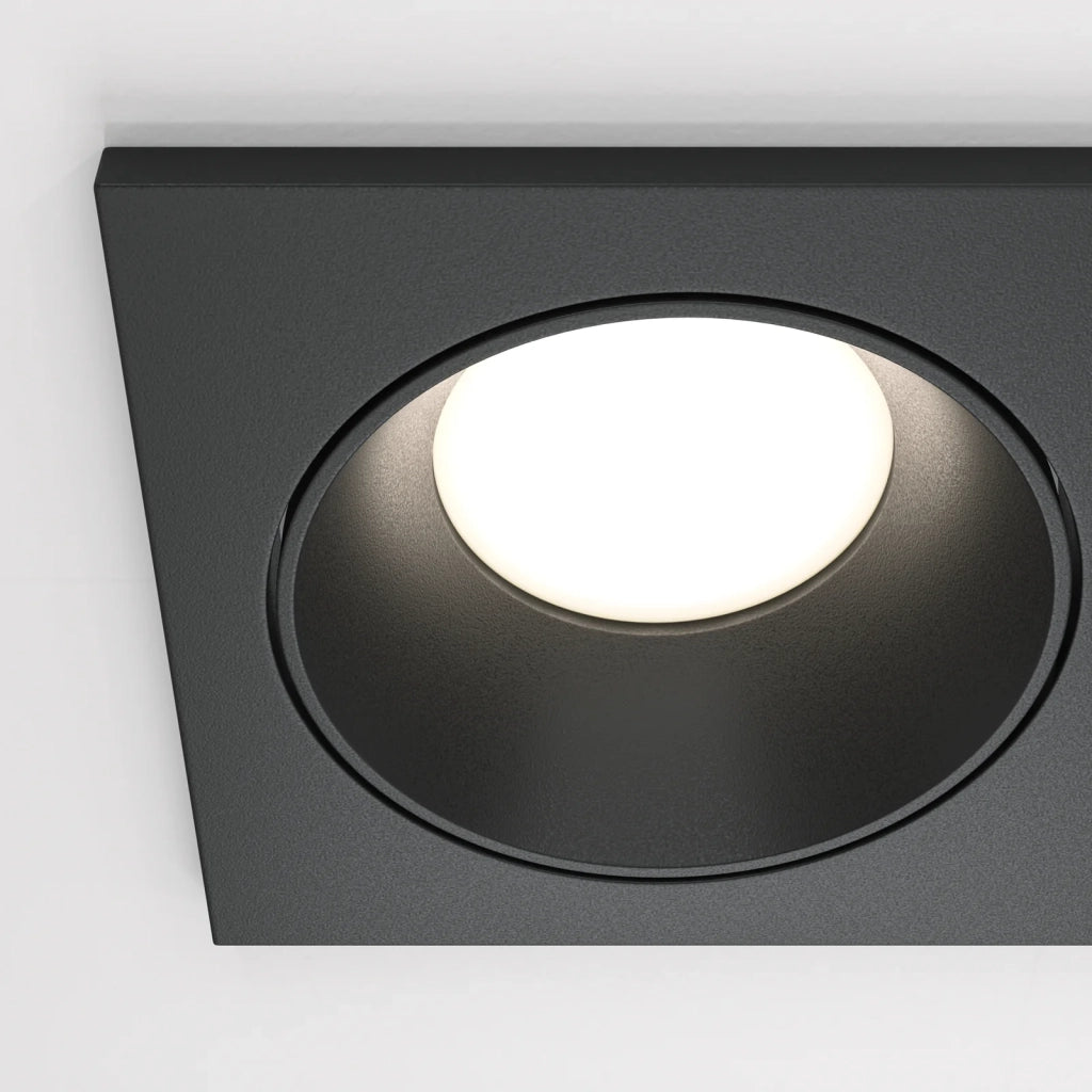Maytoni Lampada da Incasso Zoom 2 luci GU10 nero alluminio