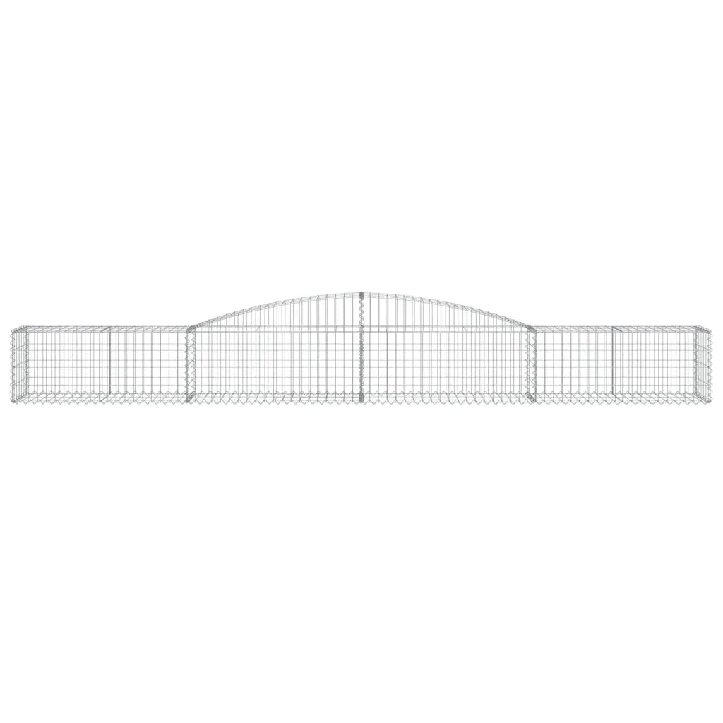 Cesti Gabbioni ad Arco 25 pz 400x50x40/60 cm Ferro Zincato 3146968