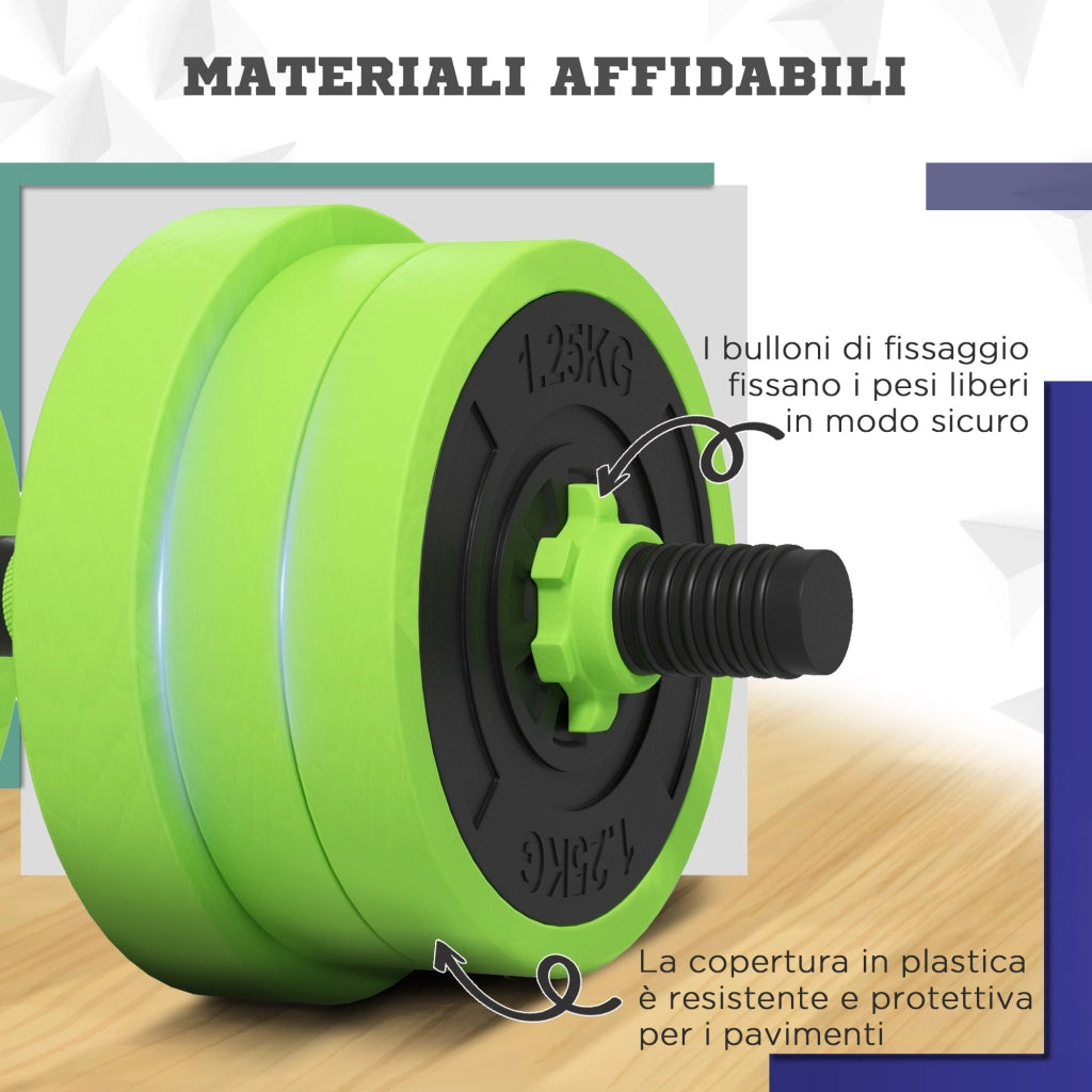 Set Pesi Palestra 4 in 1 40kg ¨C Xylo ¨C Kettlebell Manubri Bilanciere