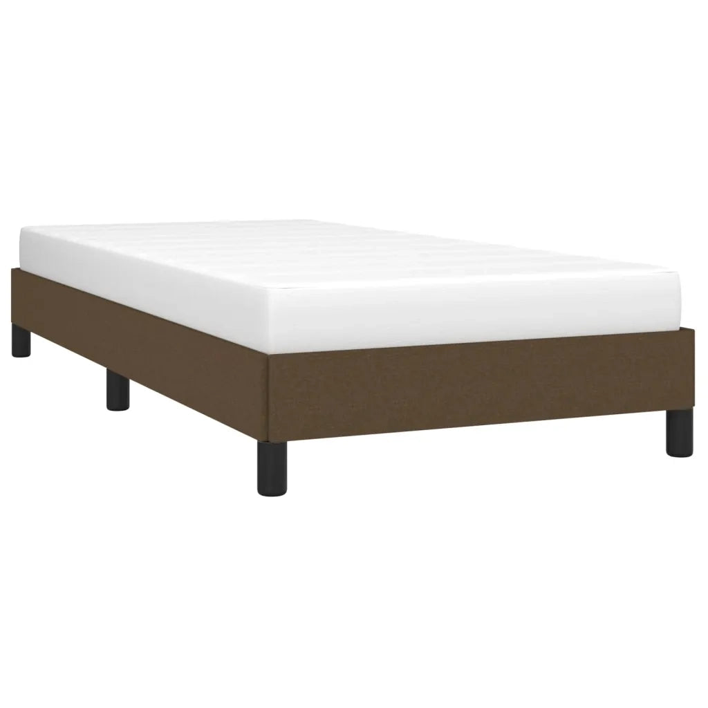 Letto singolo | Letto per adulti | Giroletto senza Materasso Marrone Scuro 90x190 cm Tessuto