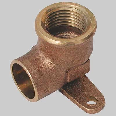 GOMITO BRONZO CON FLANGIA FILETTATO FEMMINA A SALDARE FEMMINA  16 x 1/2     MADE IN ITALY