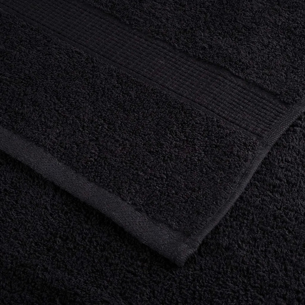 Asciugamano per Ospiti SOLUND 25 pz | Teli per bagno Nero 70 x 140 cm 550 gsm