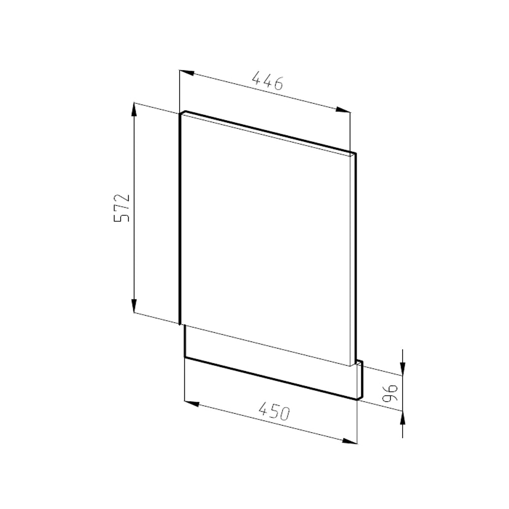 Vicco Pannello frontale Calcestruzzo 45 cm , PL Rovere