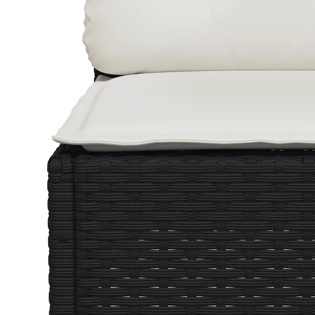 Set Divani da Giardino con Cuscini 8 pz Nero in Polyrattan 3261929