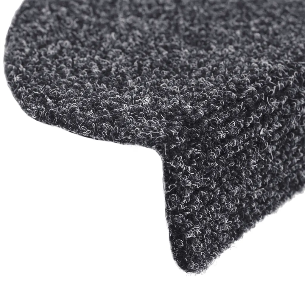 Tappetini per scale autoadesivi 5 pz | Gradini per Scale 65x21x4 cm Grigio scuro Semicircolari Grandi
