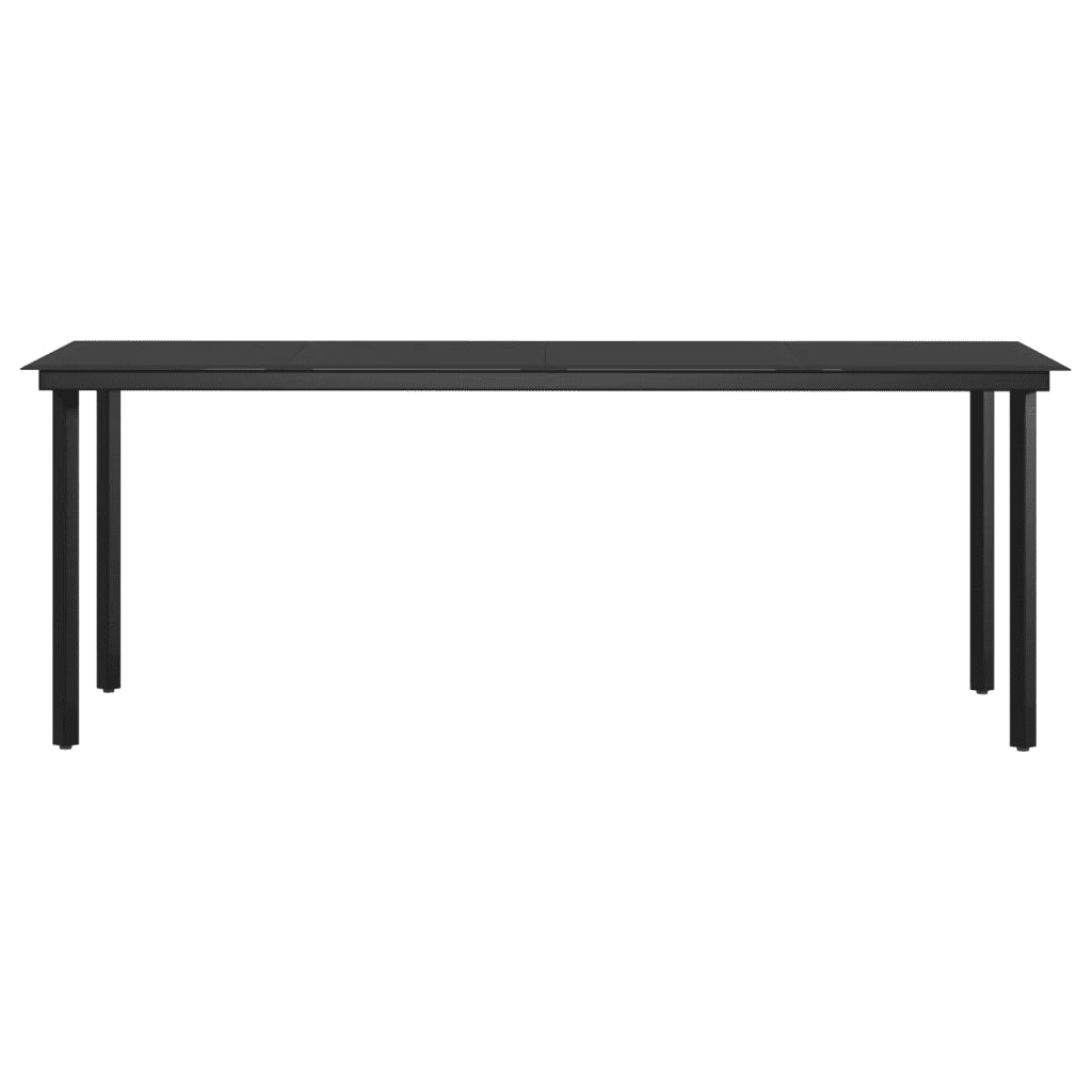Set da Pranzo da Giardino 7 pz con Cuscini Grigio e Nero 3099291