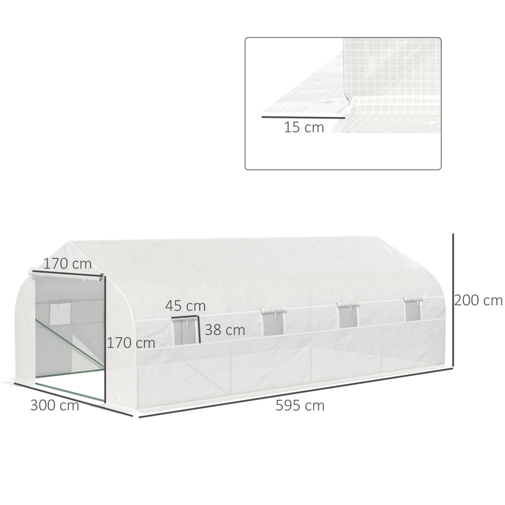 Serra per giardino ¨C Minimal ¨C verde, acciaio e PP, 6x3x2m