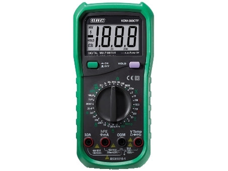 MULTIMETRO DIGITALE CON CAPACIMETRO, FREQUENZIMETRO E TERMOMETRO - KDM-360CTF