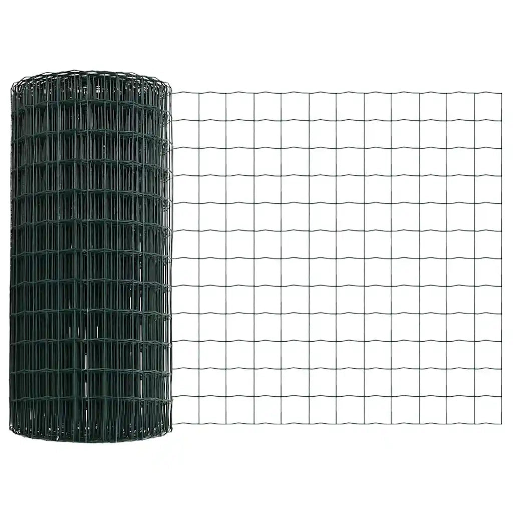 Recinzione da Giardino | Recinzione con Posto Verde 0,8 x 25 m Acciaio e PVC