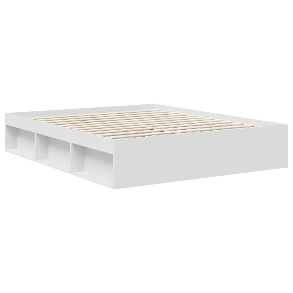Letto matrimoniale | Letto per adulti | Struttura del letto Bianco 160 x 200 cm Pino massello