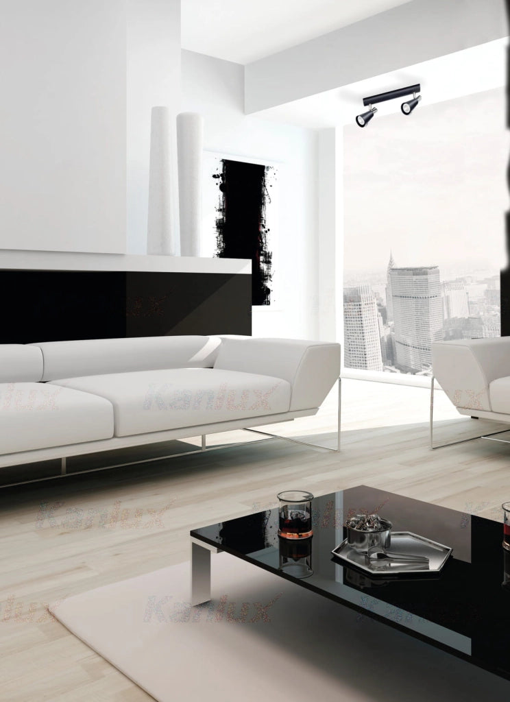 Plafoniera/Applique Kanlux SEMPRA 2xGU10 nera dimmerabile