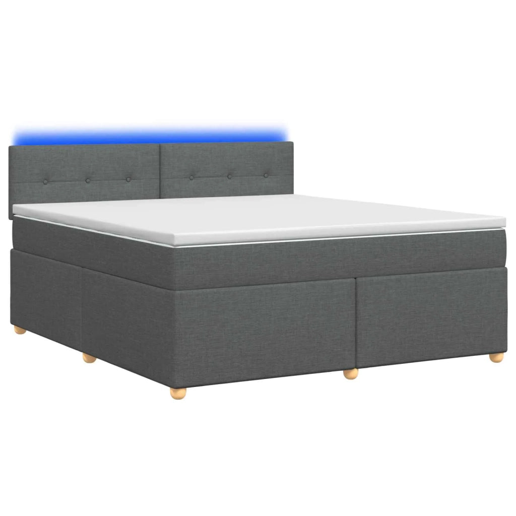 Letto box spring con materasso Grigio Scuro 140 x 200 cm 3452437