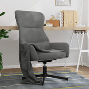 Sedia Relax Grigio Scuro in Velluto 341109
