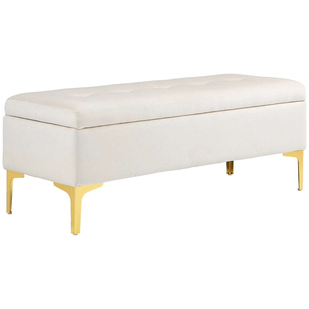 PANCA Contenitore 120 x 44 x 44,5 cm Beige in Poliestere