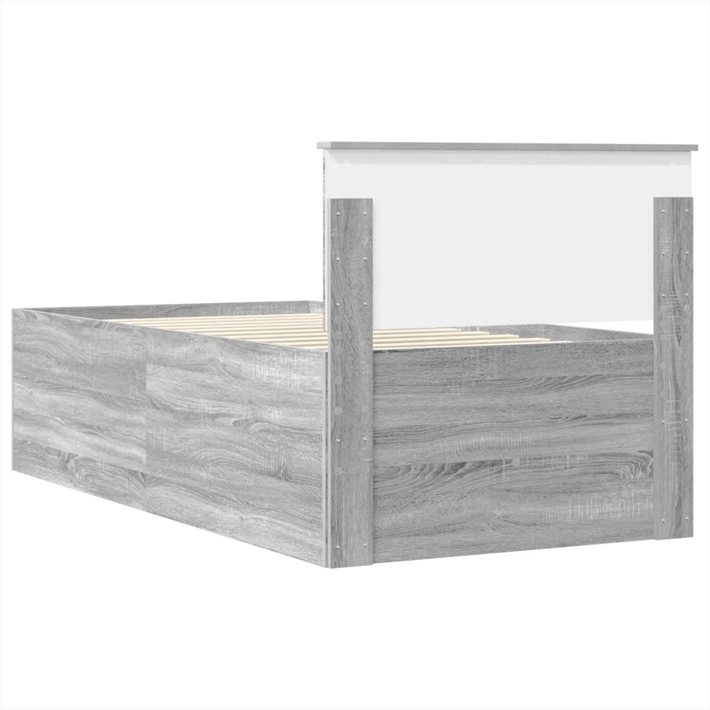 Daybed Grigio Sonoma e Nero 75 x 190 cm Legno multistrato 3408541