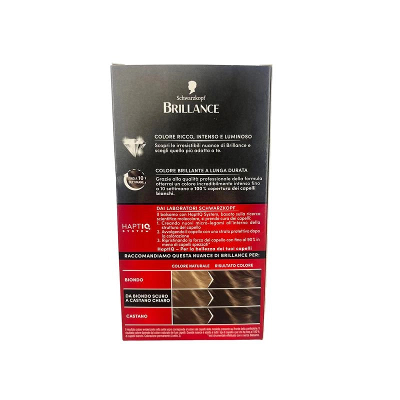 TINTA CAPELLI BRILLANCE 877 CASTANO CHIARO CENERE COLORAZIONE PERMANENTE INTENSIVA 100% COPERTURA DEI CAPELLI BIANCHI