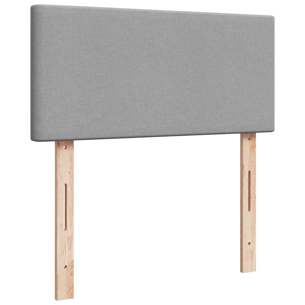 Giroletto a Molle con Materasso Grigio Chiaro100x200 cm Tessuto 3285792